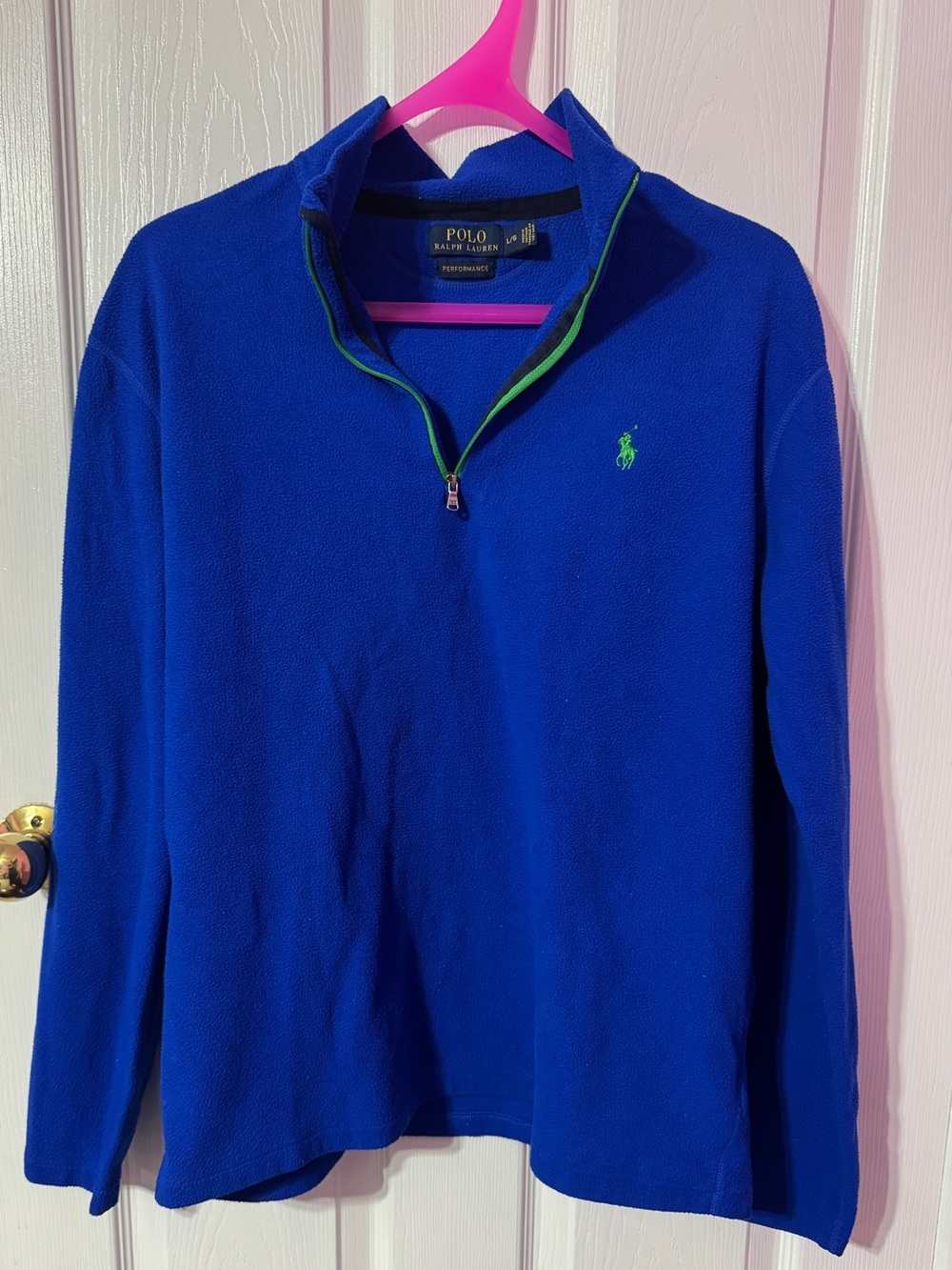 Polo by Ralph Lauren Blue Half-Zip with Green Trim